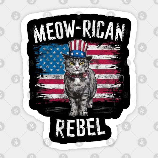 meow-rican rebel Sticker by Aldrvnd